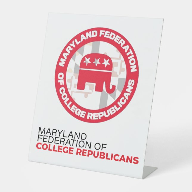 MDFCR Table Poster Pedestal Sign (Front)