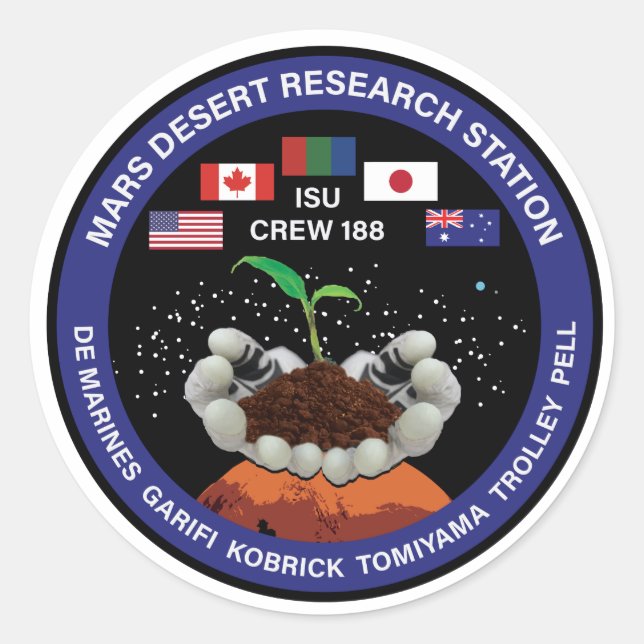 MDRS Crew 188 Patch Stickers (set of 6) (Front)