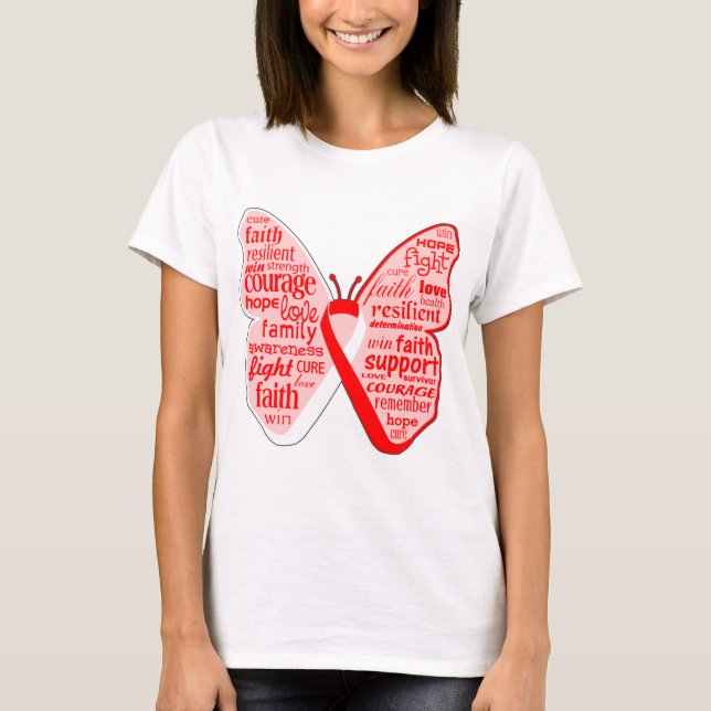 MDS Awareness Butterfly Ribbon T-Shirt (Front)
