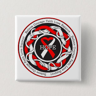 MDS Hope Intertwined Ribbon 15 Cm Square Badge