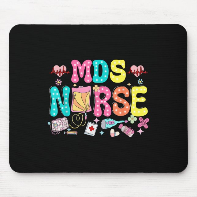 Mds Nurse Heart Valentines Day Medical Nursing Mouse Mat (Front)
