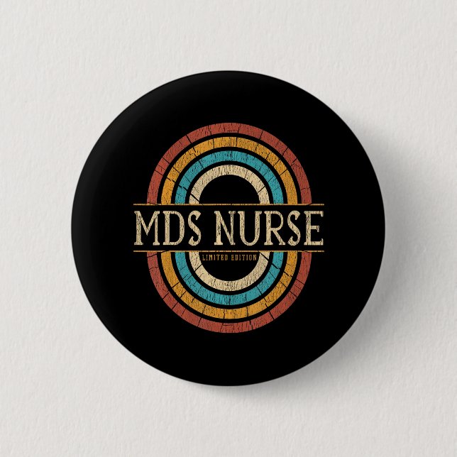 Mds Nurse Nursing 6 Cm Round Badge (Front)