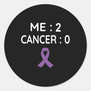 Me 2 Cancer 0 Pancreatic Cancer Awareness  Classic Round Sticker