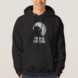 Me and Cat Time Cat  Hobby Kitten Pastime Cat Mom Hoodie