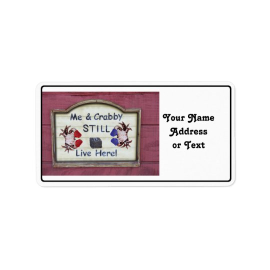 Me And Crabby Address Label