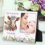 Me and Moo Mummy and Baby Cow Mother's Day Photo Plaque<br><div class="desc">First Mother's Day photo plaque to Me and Moo. Add your favourite mother and baby photo to this cute and funny picture display keepsake, perfect for a new mum from her baby or young child. You can edit all of the wording and add a personalised message, so you can easily...</div>