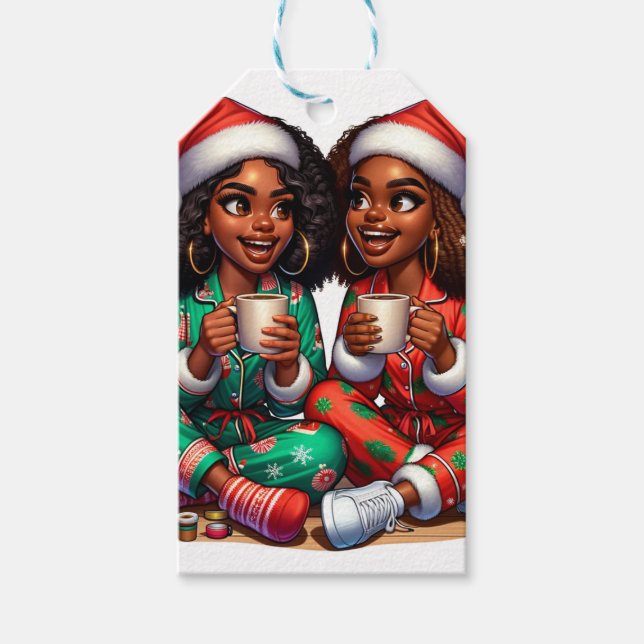 Me and My Bestie! - Black Girl Gift Tag (Front)
