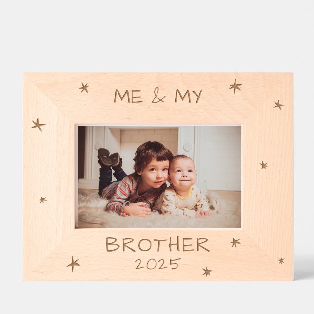 Me and My Brother Siblings New Baby With Year Etched Frames (Creator Uploaded)