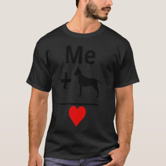 Me and my dog equals love dogs lover Heart friend  T-Shirt