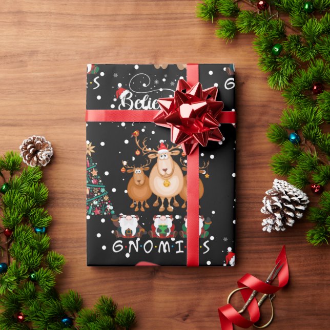 Me and My Gnomies On Christmas Wrapping Paper (Holiday Gift)