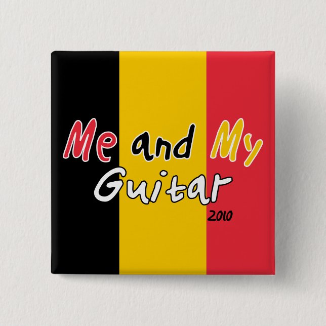 Me and My Guitar 15 Cm Square Badge (Front)
