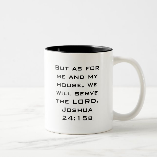 Me and My house Joshua 24:15b Two-Tone Coffee Mug (Right)