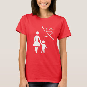 Me and my mum l I love mum l Modern mother day red T-Shirt