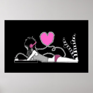 Me and My Music Poster (black)