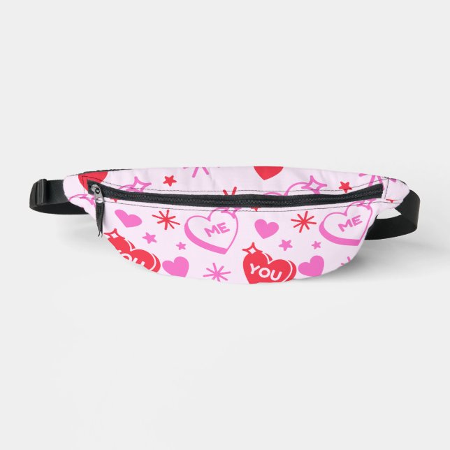 Me and You Romantic Hearts Fanny Pack (Front)
