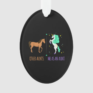 Me As Aunt Or Aunts Horse Unicorn Gift Ornament