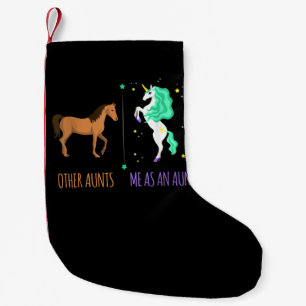 Me As Aunt Or Aunts Horse Unicorn Gift Small Christmas Stocking