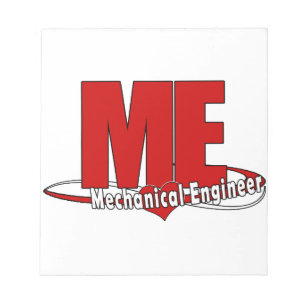 ME BIG RED LOGO MECHANICAL ENGINEER NOTEPAD