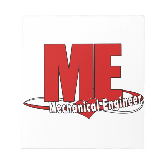 ME BIG RED LOGO MECHANICAL ENGINEER NOTEPAD (Front)