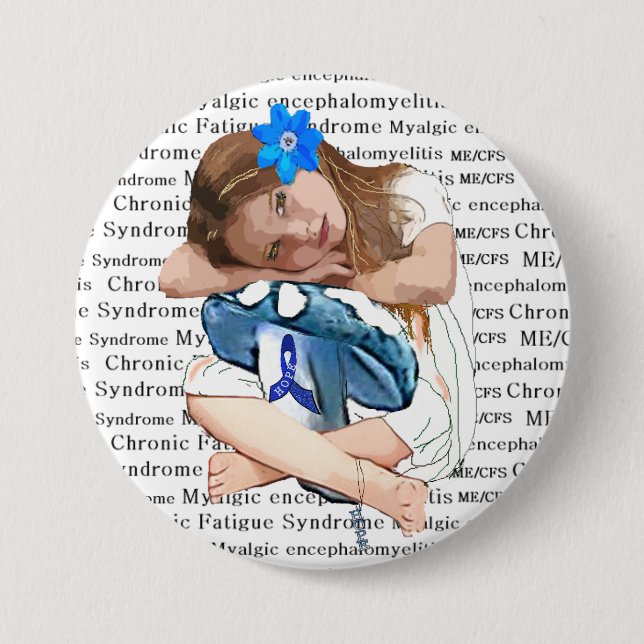 ME/CFS Awareness "Girl of Hope" 7.5 Cm Round Badge (Front)