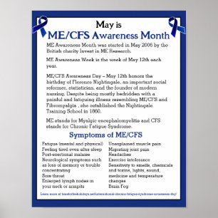 ME/CFS Awareness Month, Day and Week Poster
