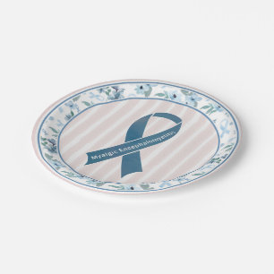 ME/CFS Awareness Ribbon Paper Plate