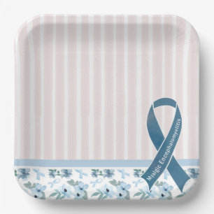 ME/CFS Awareness Ribbon Paper Plate