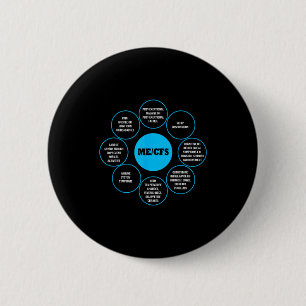 Me Cfs Awareness Symptoms Chronic Illustration 6 Cm Round Badge
