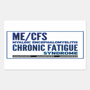 ME/CFS Chronic Fatigue Awareness Blues Rectangular Sticker