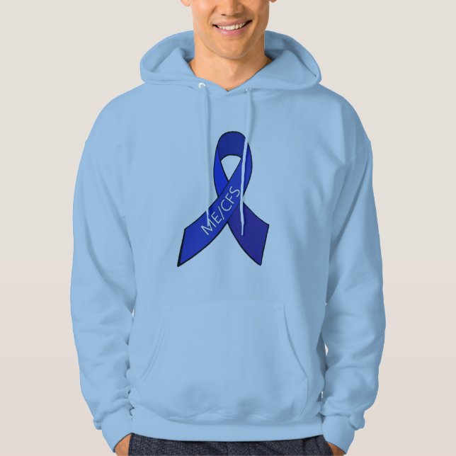 ME/CFS Chronic Fatigue Syndrome Awareness Ribbon Hoodie (Front)