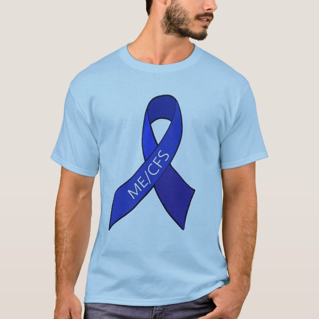 ME/CFS Chronic Fatigue Syndrome Awareness Ribbon T-Shirt (Front)