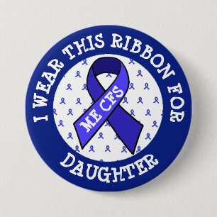ME/CFS Syndrome Awareness Ribbon Button