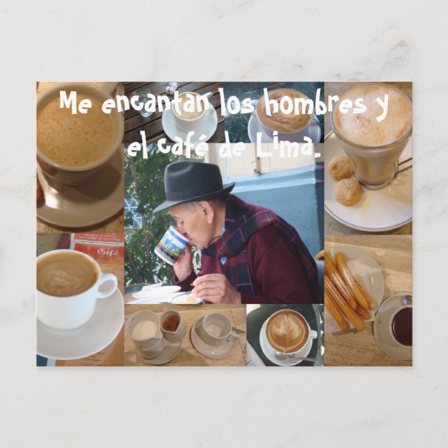 Me Encanta el Cafe Postcard (Front)