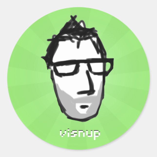 me green 2 classic round sticker (Front)