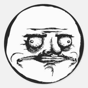 Me Gusta Face Classic Round Sticker