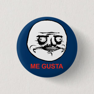 Me Gusta Face Meme 3 Cm Round Badge