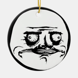 Me Gusta Face Meme Ceramic Tree Decoration