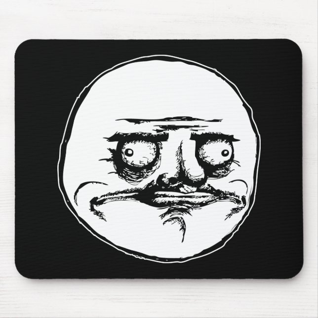 me gusta face rage face meme humour lol rofl mouse mat (Front)