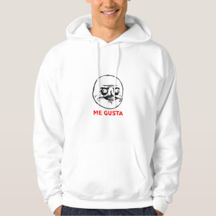 Me Gusta Face with Text Hoodie