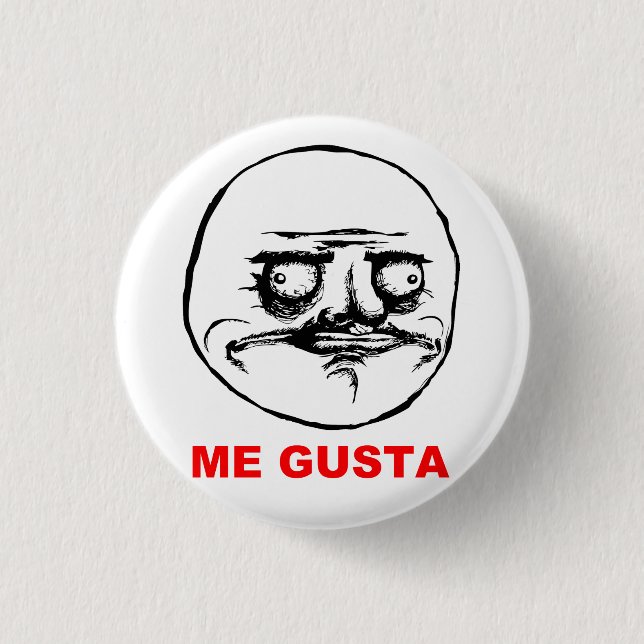 Me Gusta Rage Face Meme 3 Cm Round Badge (Front)