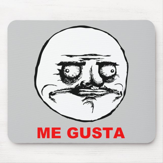 Me Gusta Rage Face Meme Mouse Mat (Front)