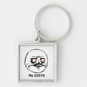Me Gusta raging comic face Key Ring