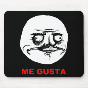Me Gusta (text) Mouse Mat