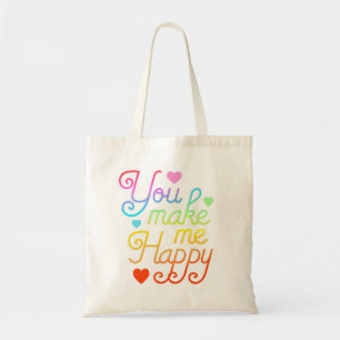 Me haces feliz tote bag