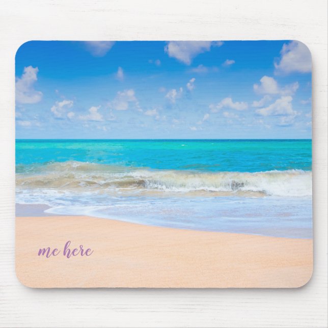 Me Here at the Beach Mouse Mat (Front)