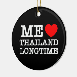 ME LOVE THAILAND LONGTIME CERAMIC TREE DECORATION