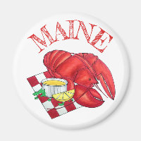 ME Maine Lobster Shack Seafood Dinner Red Gingham