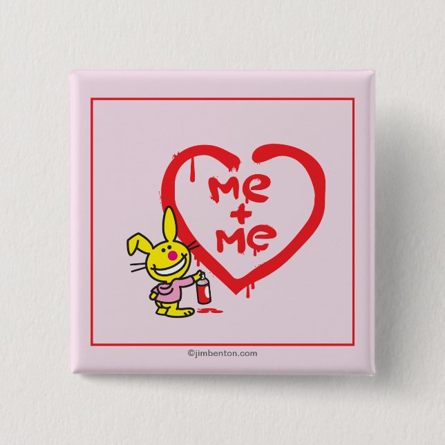 Me + Me 15 Cm Square Badge (Front)