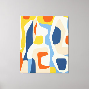 Me & Mine, Abstract Bohemian Pastel Shapes Canvas Print
