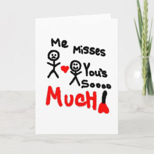 Me Misses You's Stick People Card